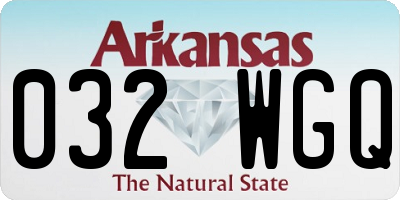 AR license plate 032WGQ