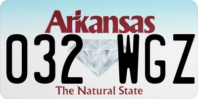 AR license plate 032WGZ