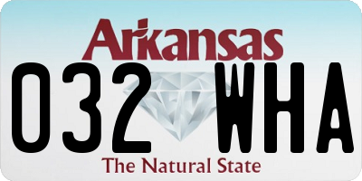 AR license plate 032WHA