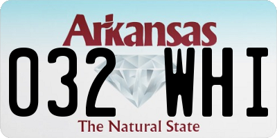 AR license plate 032WHI