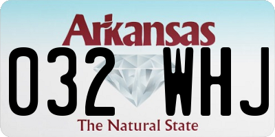 AR license plate 032WHJ