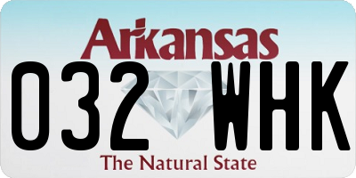 AR license plate 032WHK