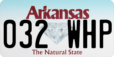 AR license plate 032WHP