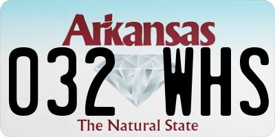 AR license plate 032WHS