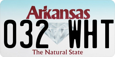 AR license plate 032WHT