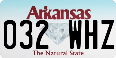 AR license plate 032WHZ