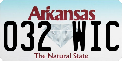 AR license plate 032WIC