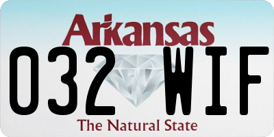 AR license plate 032WIF