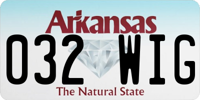 AR license plate 032WIG