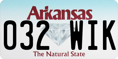 AR license plate 032WIK