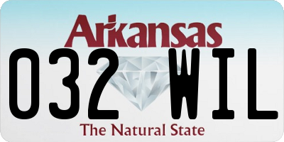 AR license plate 032WIL
