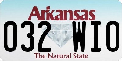 AR license plate 032WIO