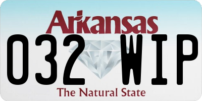 AR license plate 032WIP