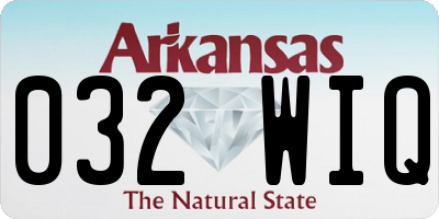 AR license plate 032WIQ