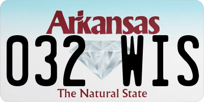 AR license plate 032WIS