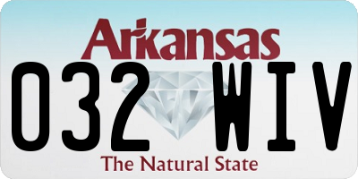 AR license plate 032WIV