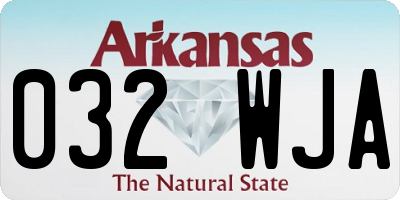 AR license plate 032WJA