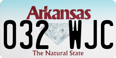 AR license plate 032WJC