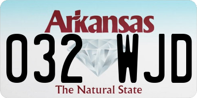 AR license plate 032WJD