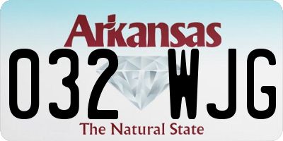 AR license plate 032WJG
