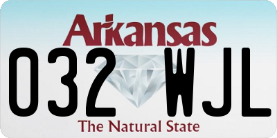 AR license plate 032WJL