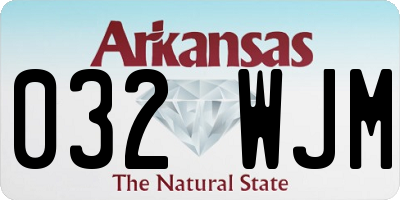 AR license plate 032WJM