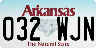 AR license plate 032WJN