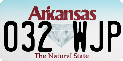 AR license plate 032WJP