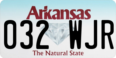 AR license plate 032WJR
