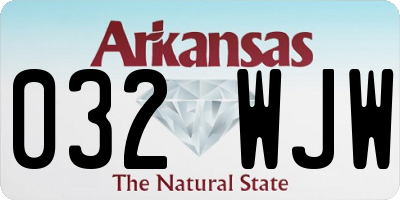 AR license plate 032WJW