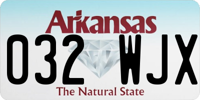 AR license plate 032WJX
