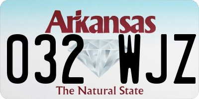 AR license plate 032WJZ