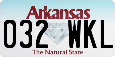 AR license plate 032WKL