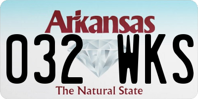 AR license plate 032WKS