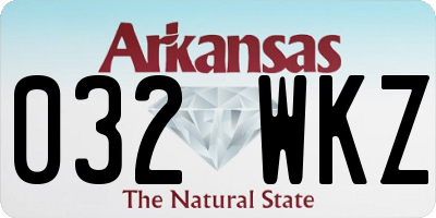 AR license plate 032WKZ