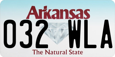 AR license plate 032WLA