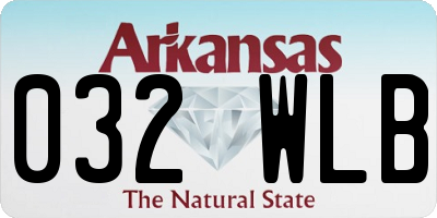 AR license plate 032WLB