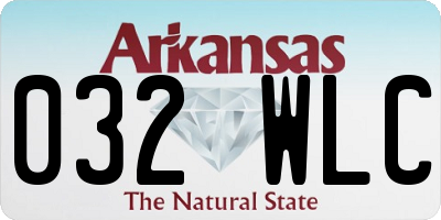 AR license plate 032WLC