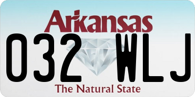 AR license plate 032WLJ