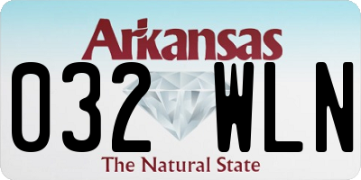 AR license plate 032WLN