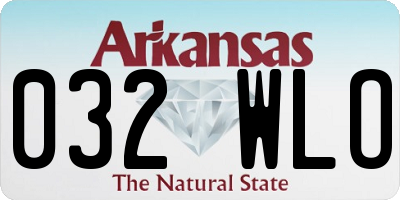 AR license plate 032WLO