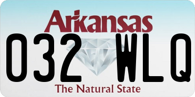 AR license plate 032WLQ