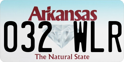 AR license plate 032WLR