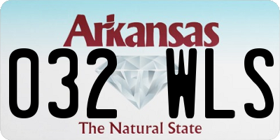 AR license plate 032WLS