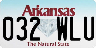 AR license plate 032WLU