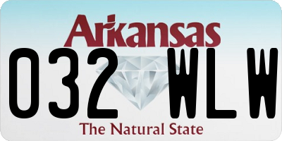 AR license plate 032WLW