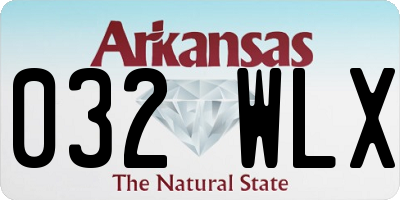 AR license plate 032WLX
