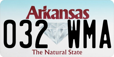 AR license plate 032WMA