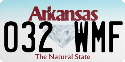 AR license plate 032WMF