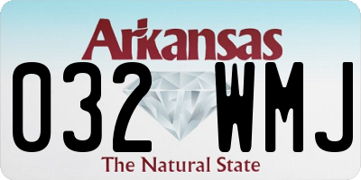 AR license plate 032WMJ